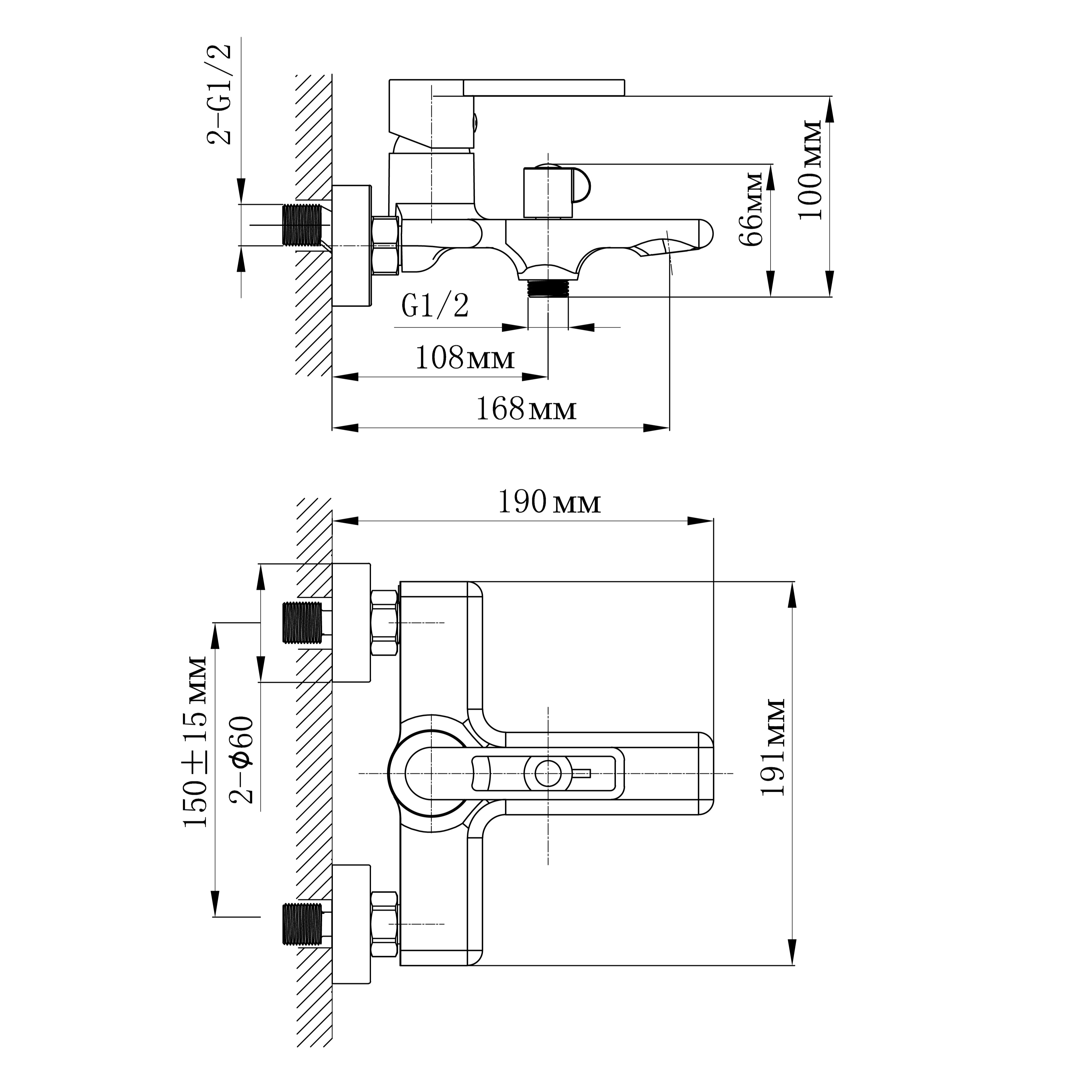 Смеситель для ванны TOKITO KUDO черный (TOK-KUD-1014)