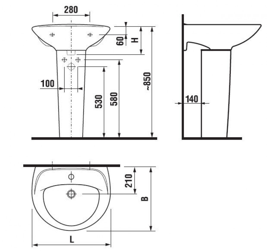 LYRA Пьедестал для раковин  JIKA