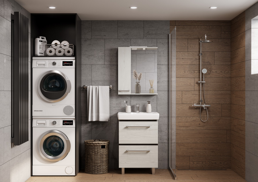 Зеркальный шкаф РОНДА 60, дуб сом