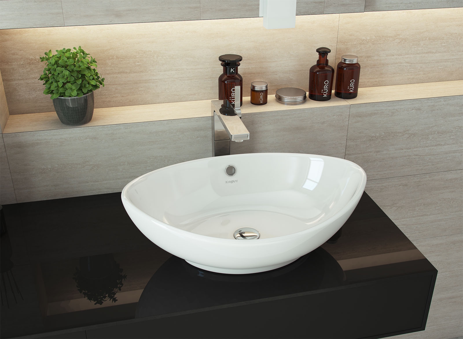 Раковина KIROVIT Гамма 560 мебельная белый (Вн Крв13) 4620008198989