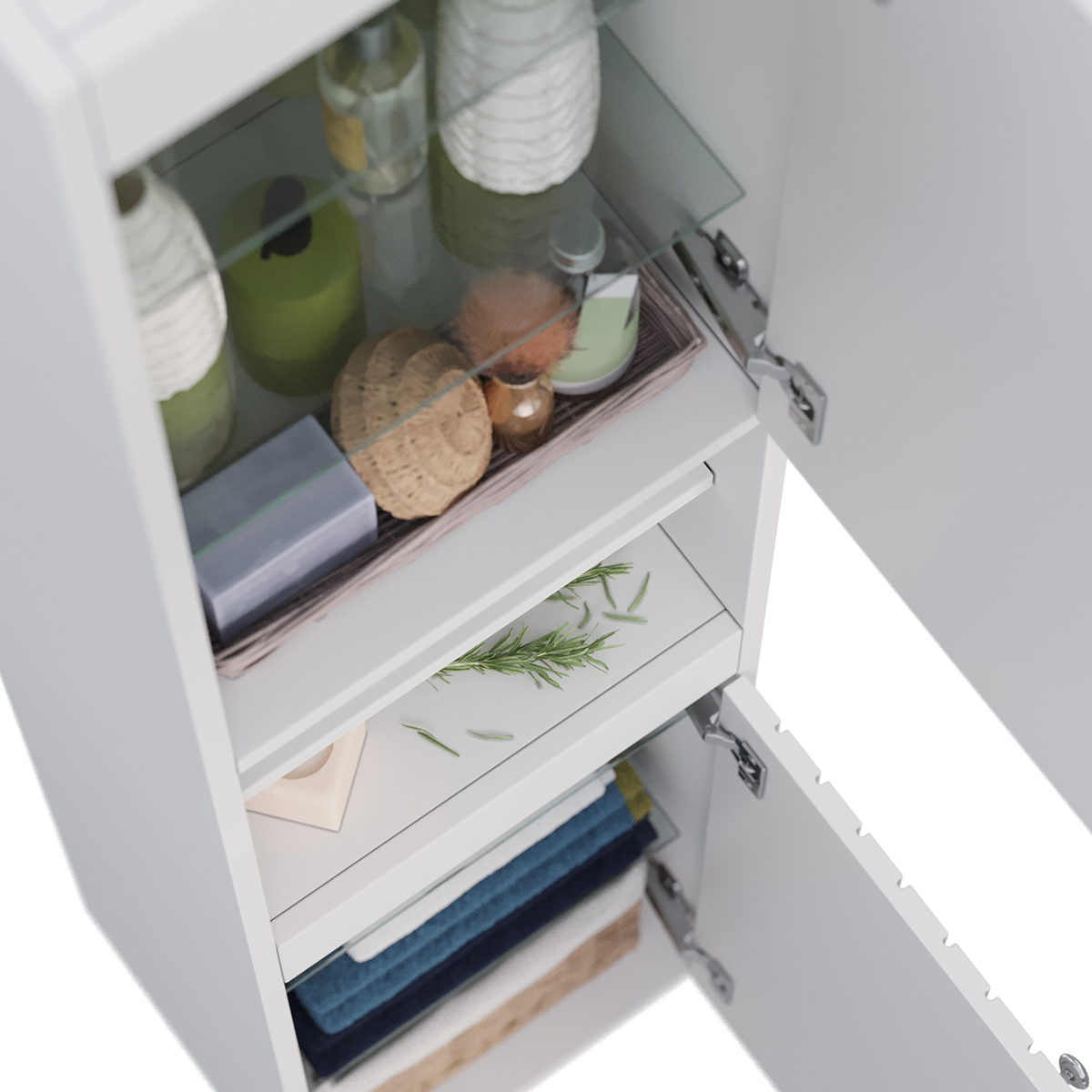 Пенал Lemark ROMANCE 35 см подвесной/напольный, 2-х дверный, открывание лев/прав, цвет корпуса, фаса