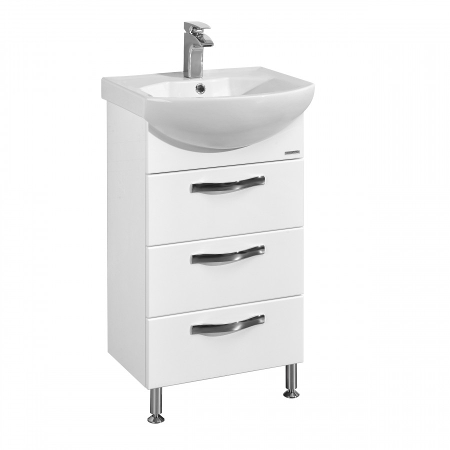 Тумба АРИЯ 50 Н, белая (под раковину СМАЙЛ 50)