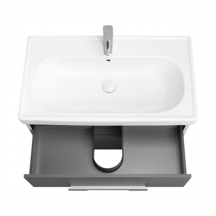 Тумба АР-ДЕКО 85, 2 ящ., серый кобальт (под раковину НЕО КЛАССИК 85)