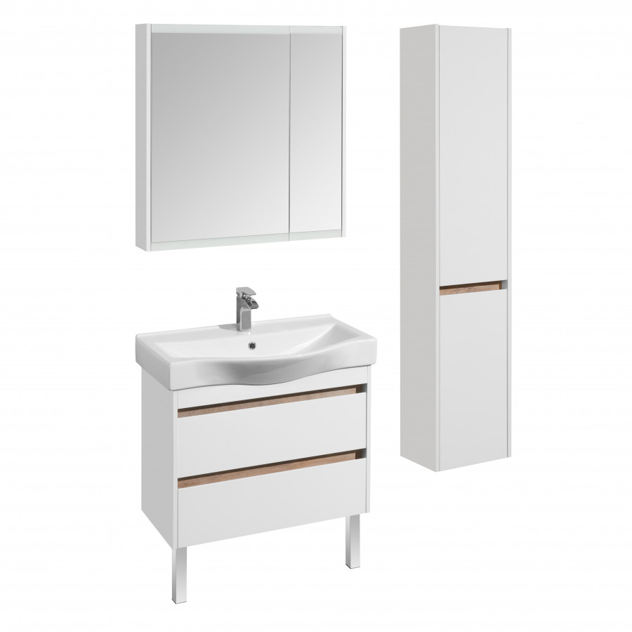 Тумба НОРТОН 80, белая (под раковину БЕВЕРЛИ 80)