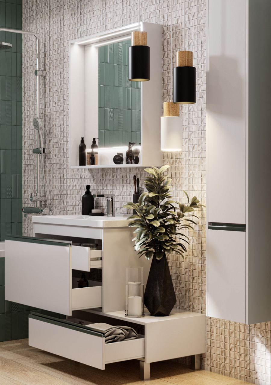 Тумба КАПРИ 80, белая (под раковину МИРАНДА 80)