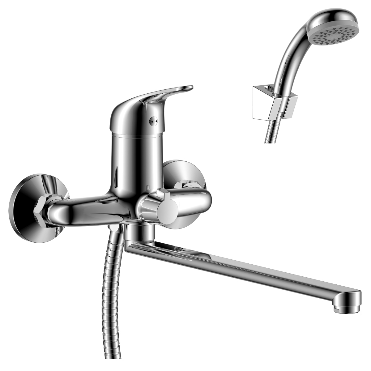 Y40 Смеситель для ванны, плоск.пов.излив 350мм(к/40), р/ОД, хром, ROS, Y40-32