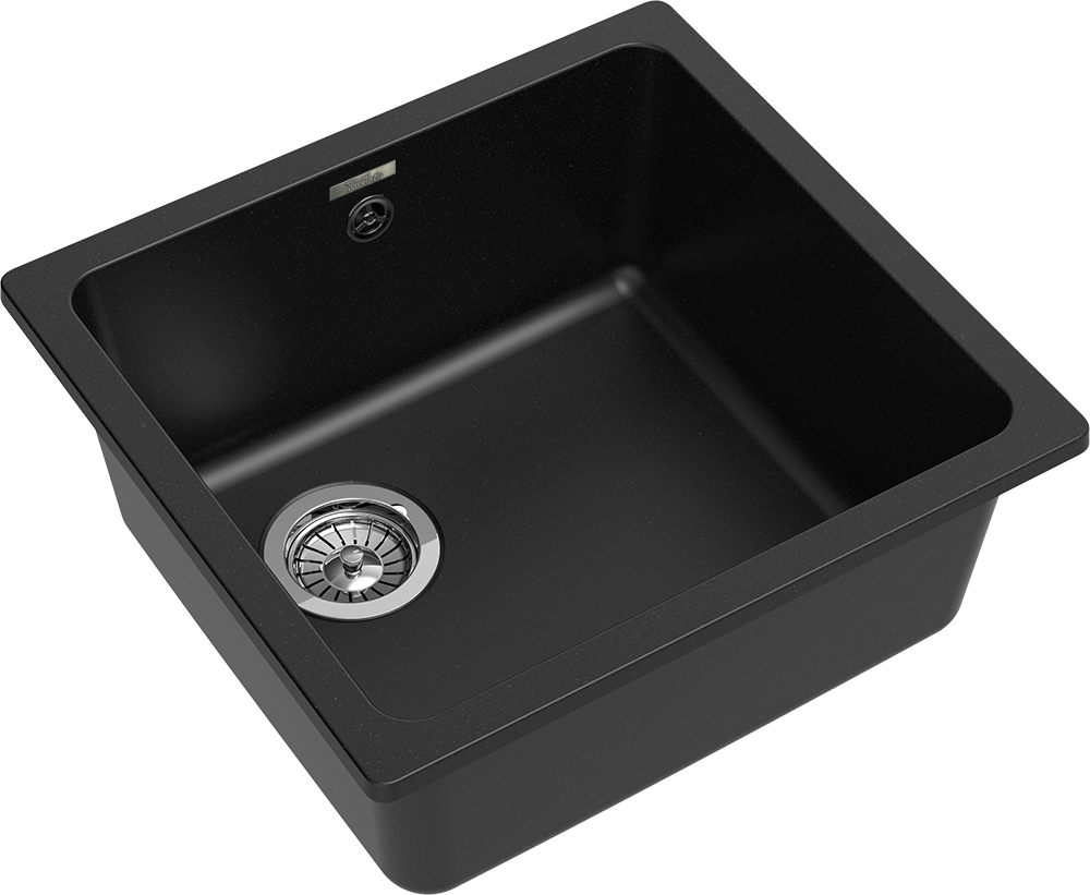 RIVELATO Мойка BERKANA 45 подст.монтаж 1-чаш 485*455 nero арт.