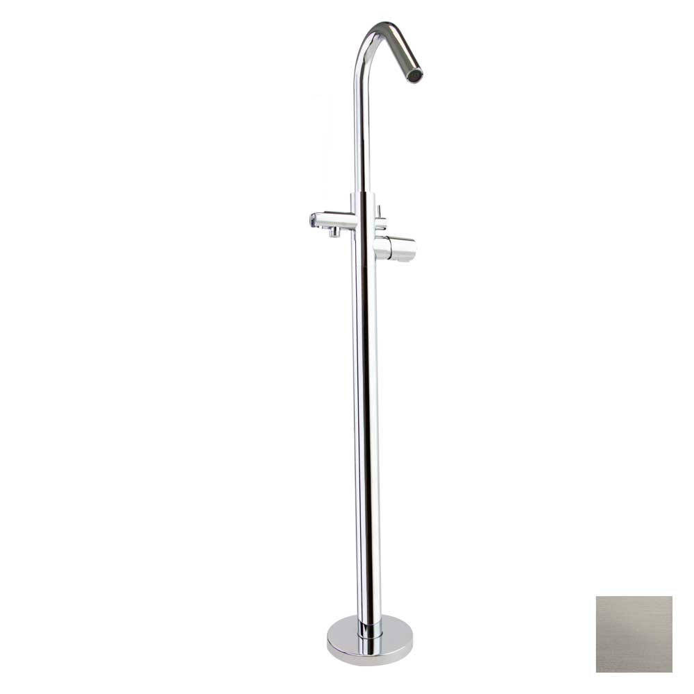 Напольный однорычажный смеситель для ванны TZAR 348503SNC никель брашированный