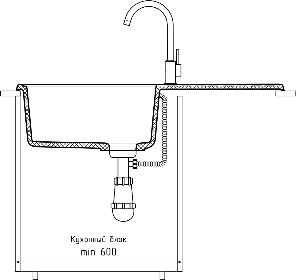 GranFest QUARZ (GF-ZL53) Мойка для кухни 860*480мм (белый)