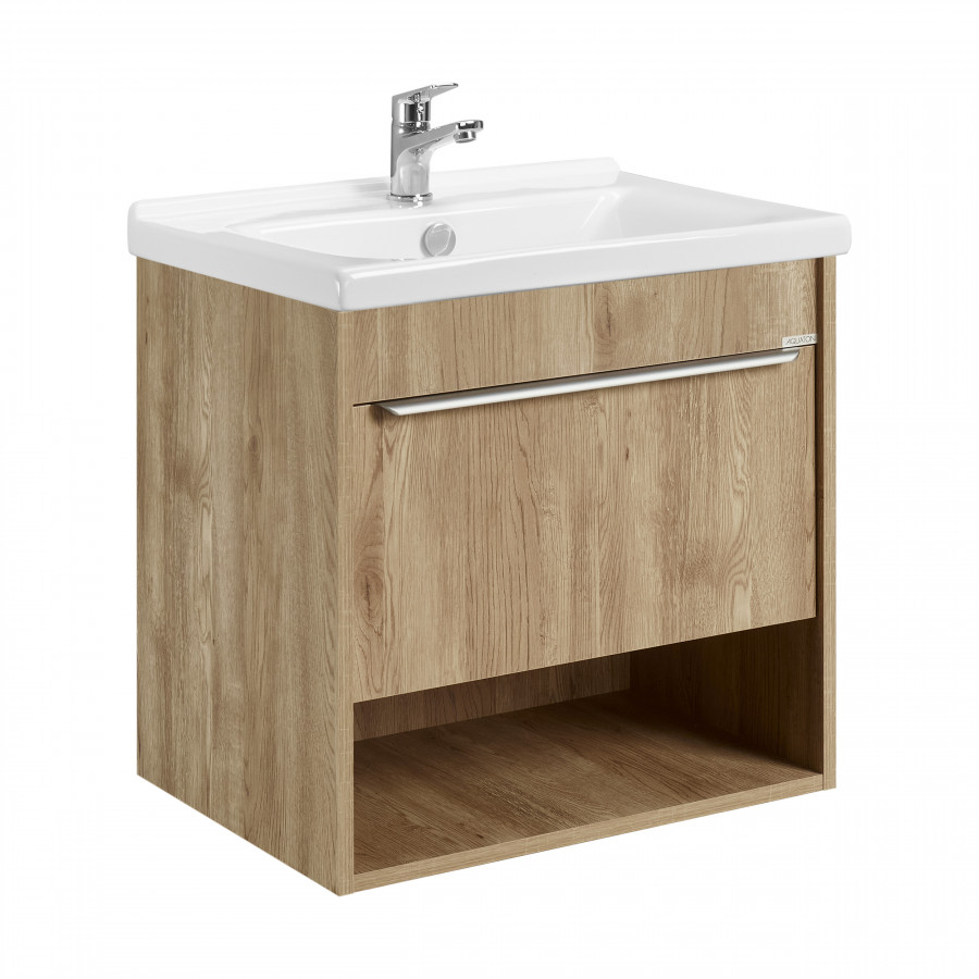 Тумба-умывальник ХОУП 60, 1 ящ., подвесная, орех (под раковину МИРАНДА 60)