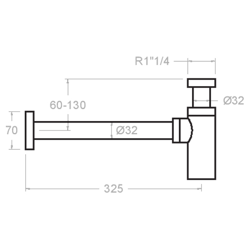 Сифон для раковины латунь 3790OC золото брашированное