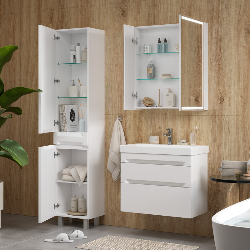 Пенал EQUIL Corner 40 напольный белый