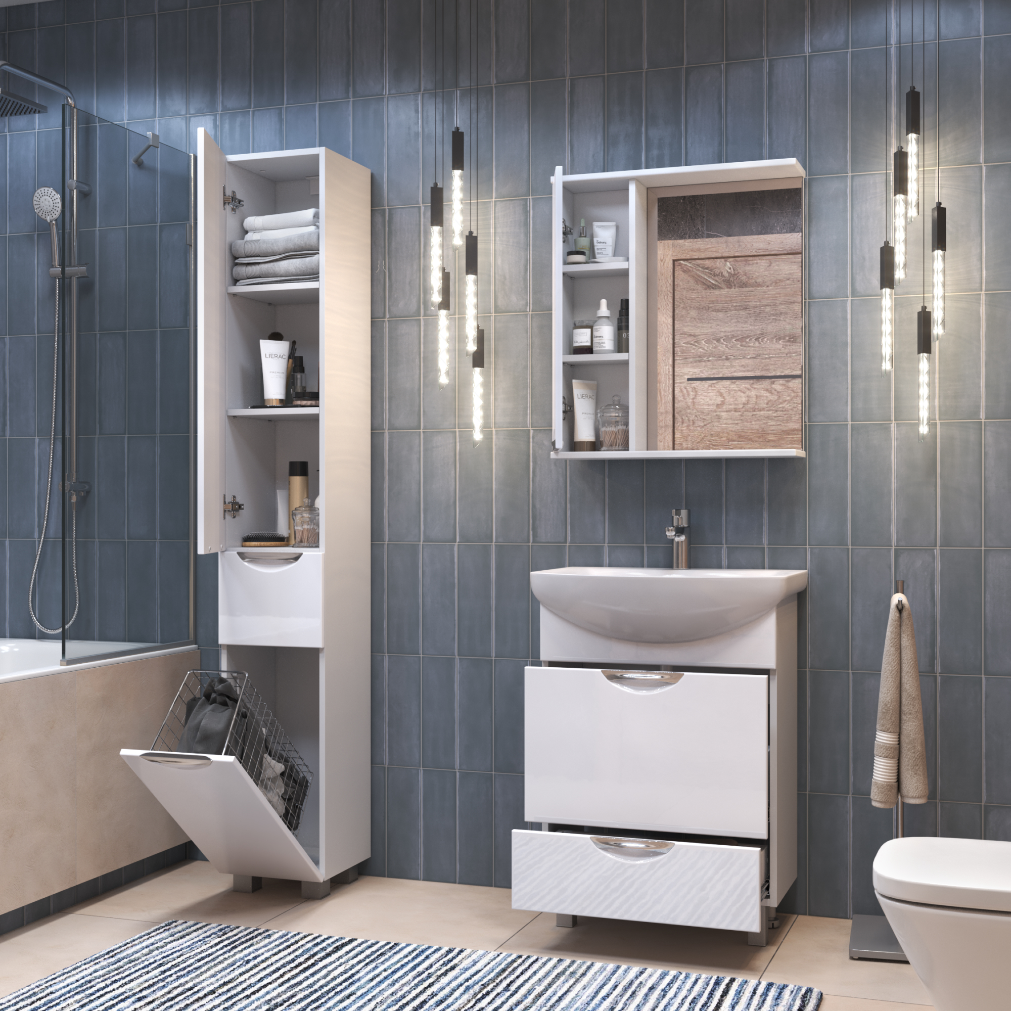 Зеркало со шкафом VIGO Callao 60 подвесное белый (z.CAL.60.L)