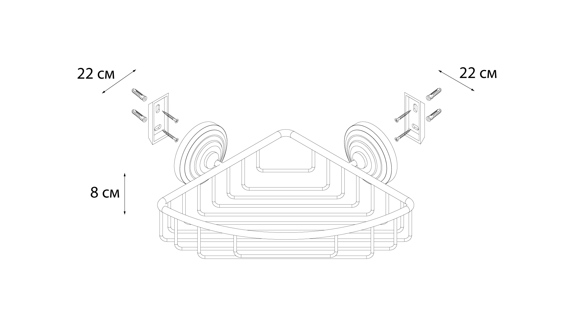 Мыльница решетка угловая FIXSEN Retro (FX-83809B)