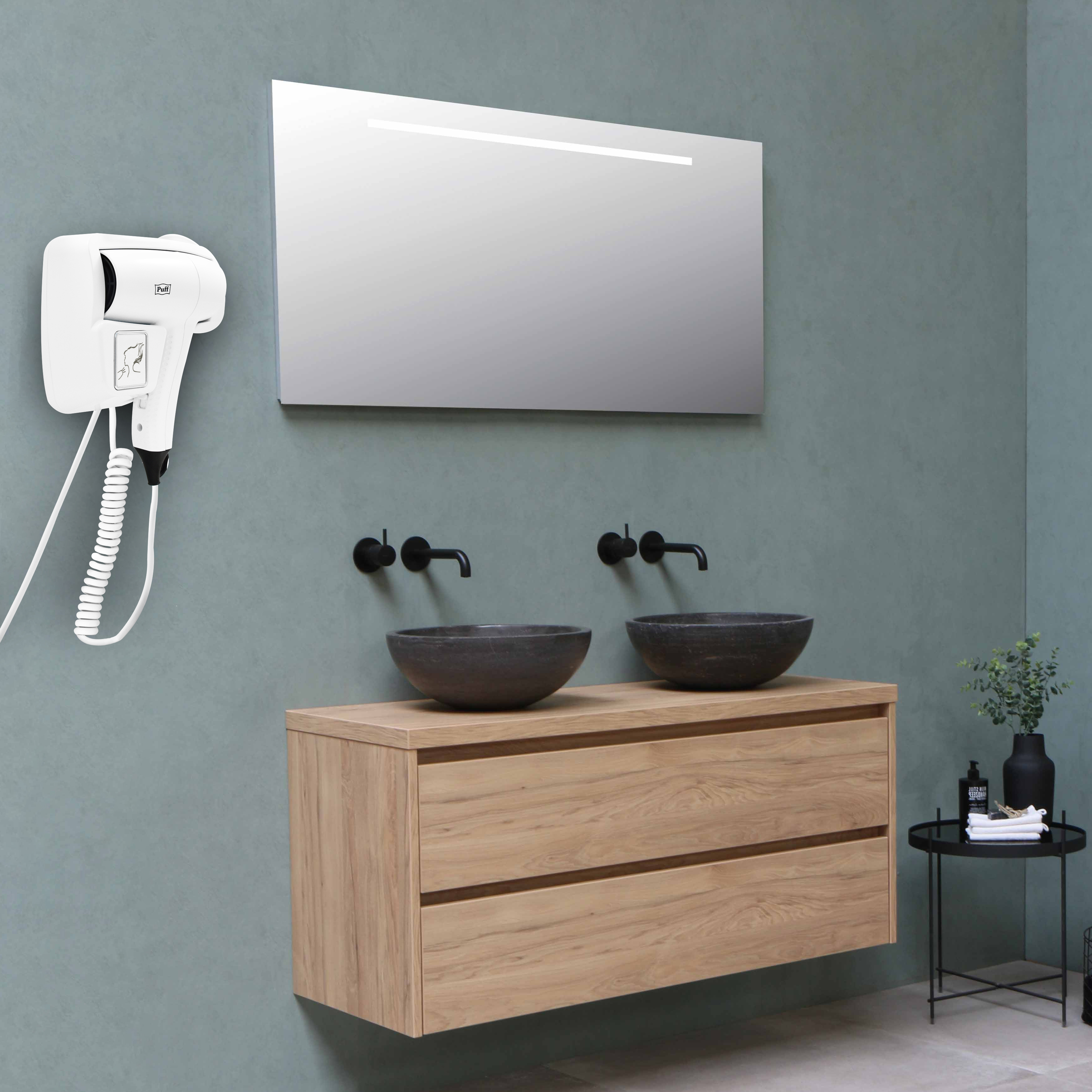 Фен для волос настенный PUFF-1201 белый, 1,2 кВТ (1405.006)