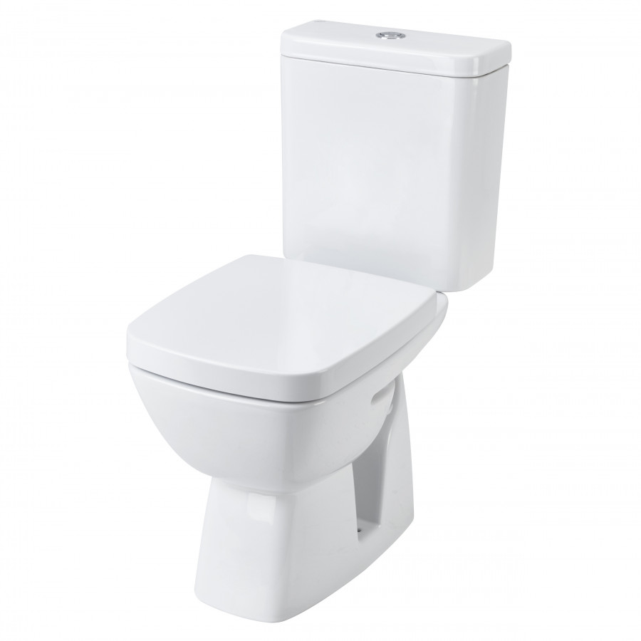 НЕО ЛАЙТ Унитаз-компакт, косой выпуск, 2-х режимная арматура, сиденье дюропласт. САНТЕК