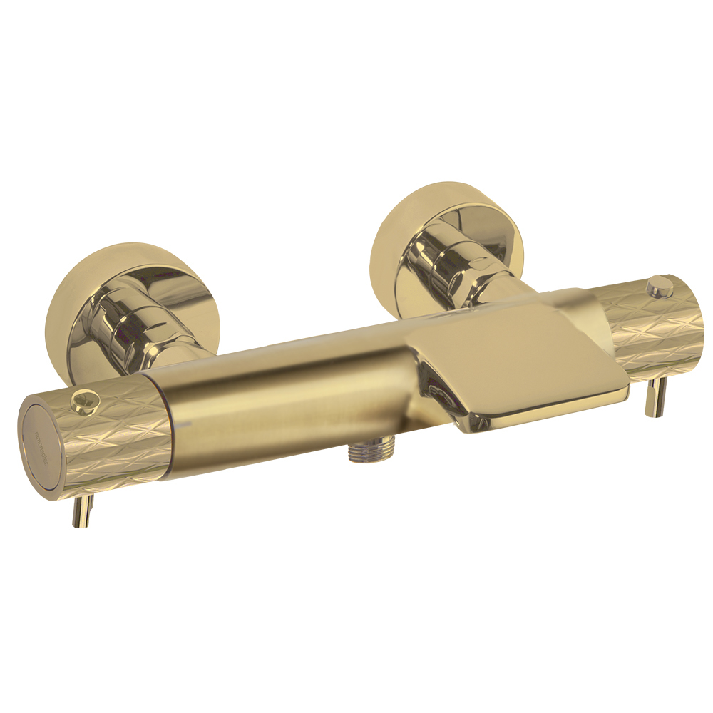 Термостатический смеситель для ванны наружнего монтажа с каскадным изливом ODISEA JOYA 593901SOC зол