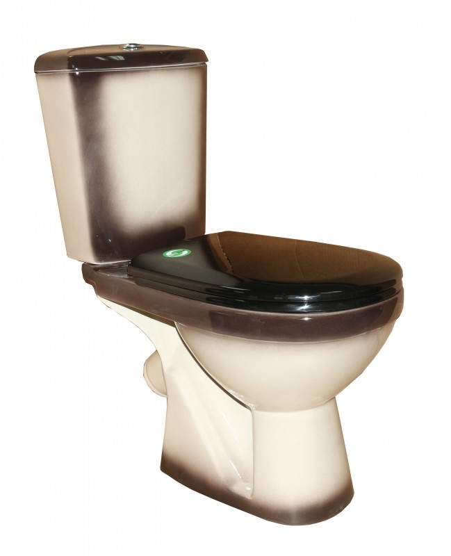 КОМФОРТ Унитаз-компакт (КОМФОРТ+) с арматурой, сиденьем, креплением, черный ROSA