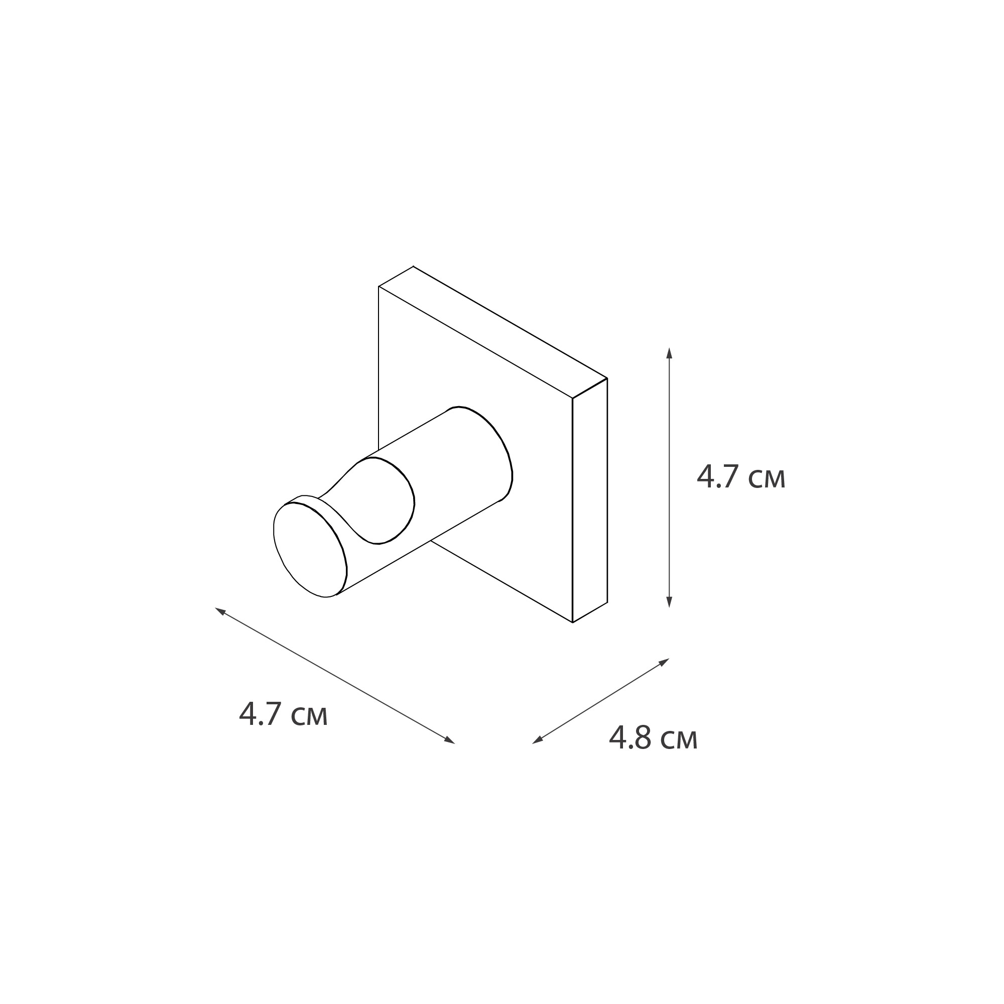 Крючок одинарный FIXSEN Lux Chrome (FX-15005)