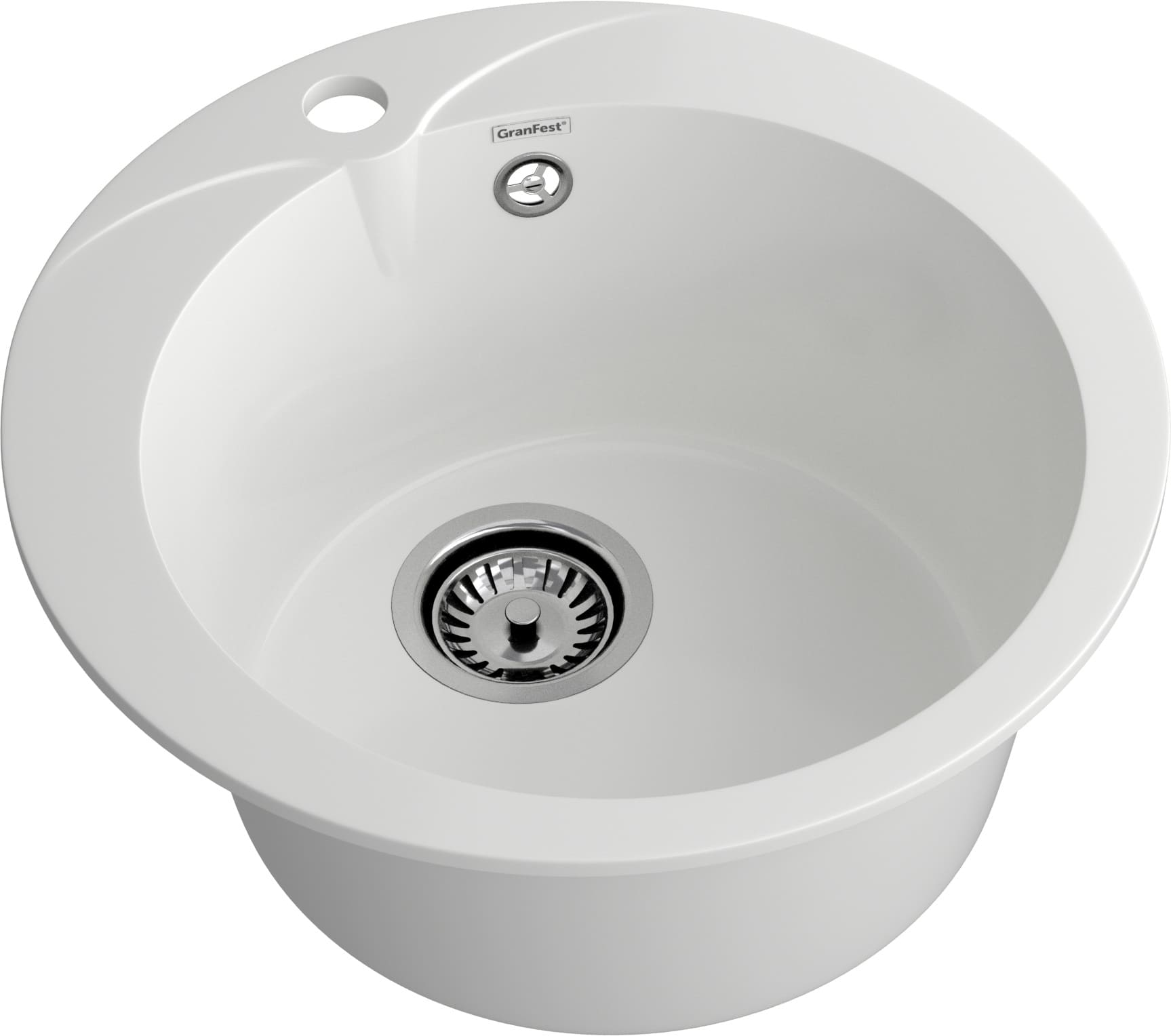 GRANFEST Мойка композит RONDO GF-R--480  D=475 мм  иней  арт.GF-