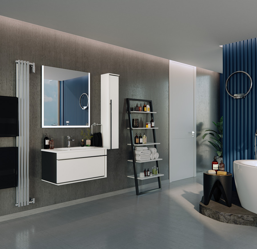 ANETO Зеркало 80, белое, матовое, ROCA