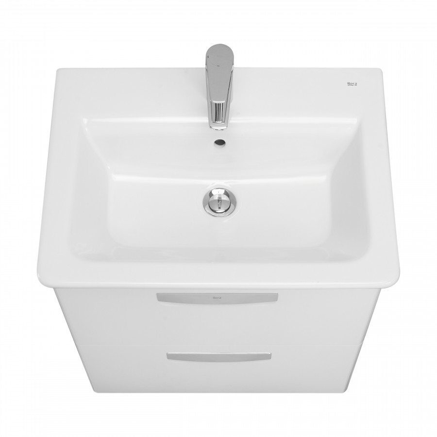GAP Тумба под раковину GAP 60, белый глянец, ROCA