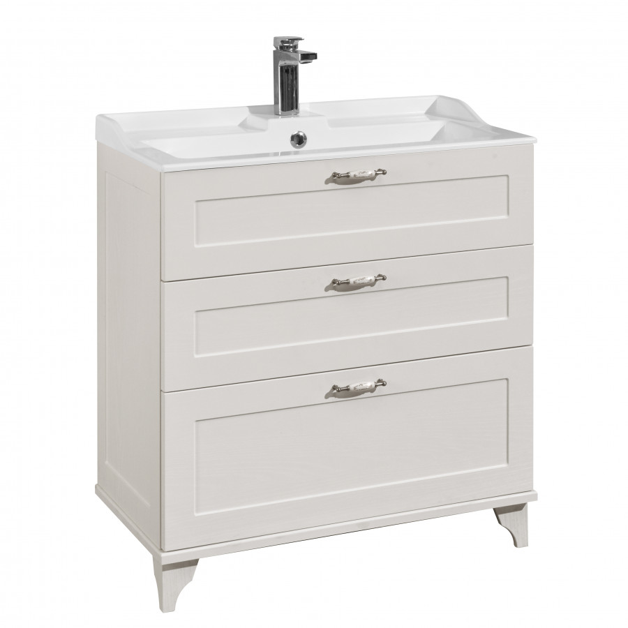 Тумба ЛЕОН 80 H, дуб бел. (под раковину ФАБИА 80, Премьер М 80)