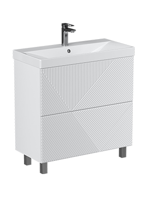 Тумба под раковину VELVEX Edge 700-0-2 (9696) белый глянец