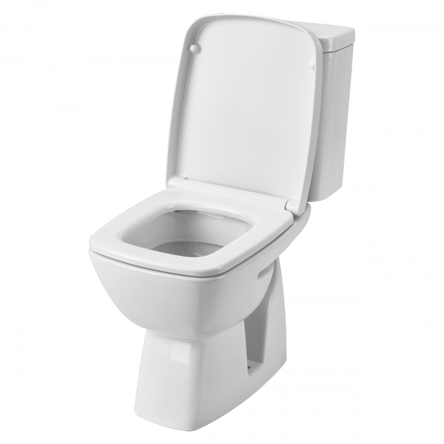 НЕО ЛАЙТ Унитаз-компакт, косой выпуск, 2-х режимная арматура, сиденье дюропласт. САНТЕК