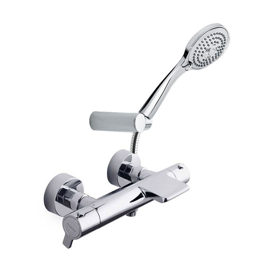 Термостатический смеситель для ванны наружнего монтажа с каскадным изливом и душевым комплектом BLAU