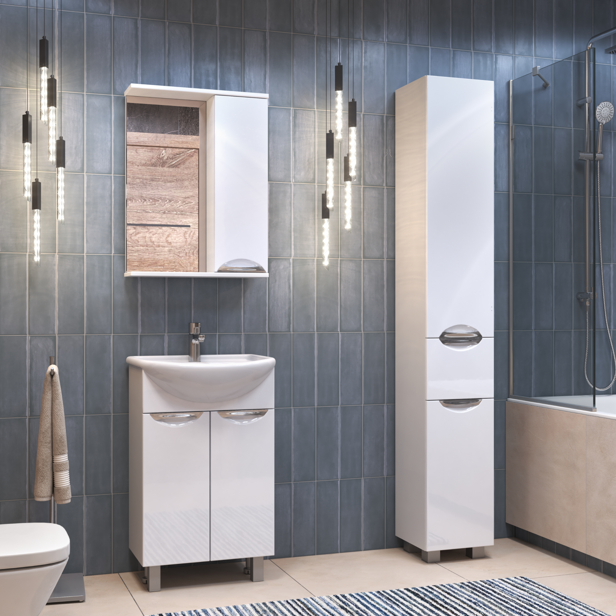 Зеркало со шкафом VIGO Callao 50 подвесное белый (z.CAL.50.R)