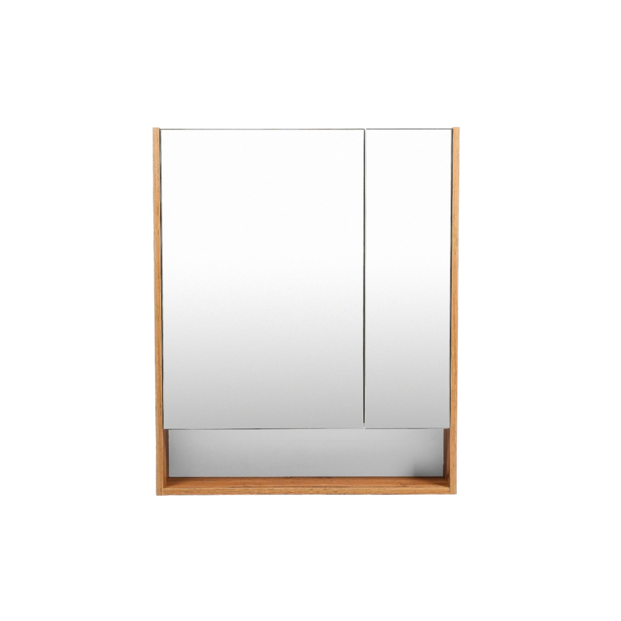 Зеркальный шкаф VIANT МАЛЬТА 60 подвесной белый/дуб вотан (VMAL60-ZSH)
