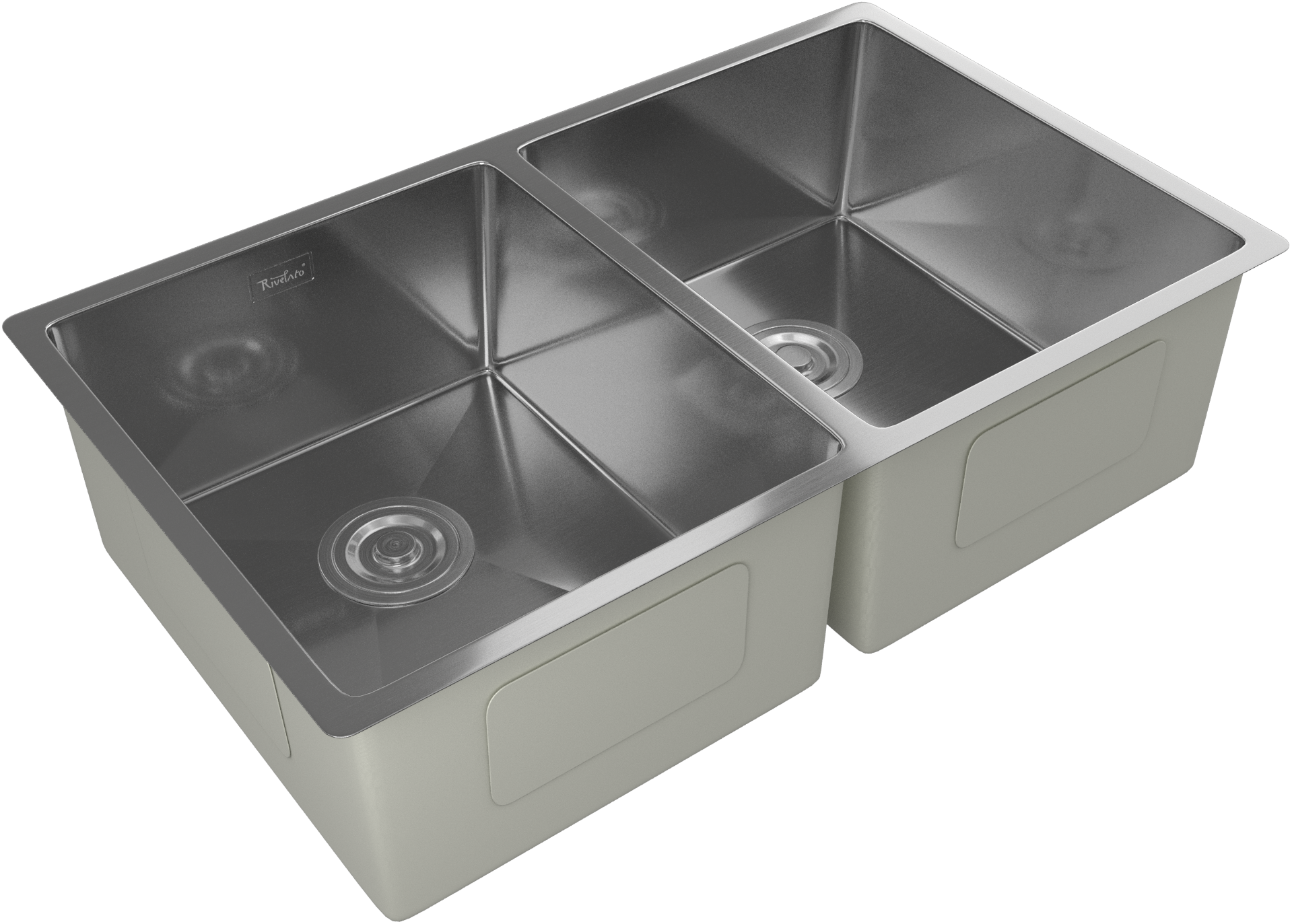 Rivelato Rinox 7444 U2 Мойка нерж.сталь 2 чаши 740*440*200 мм арт.7444 U2