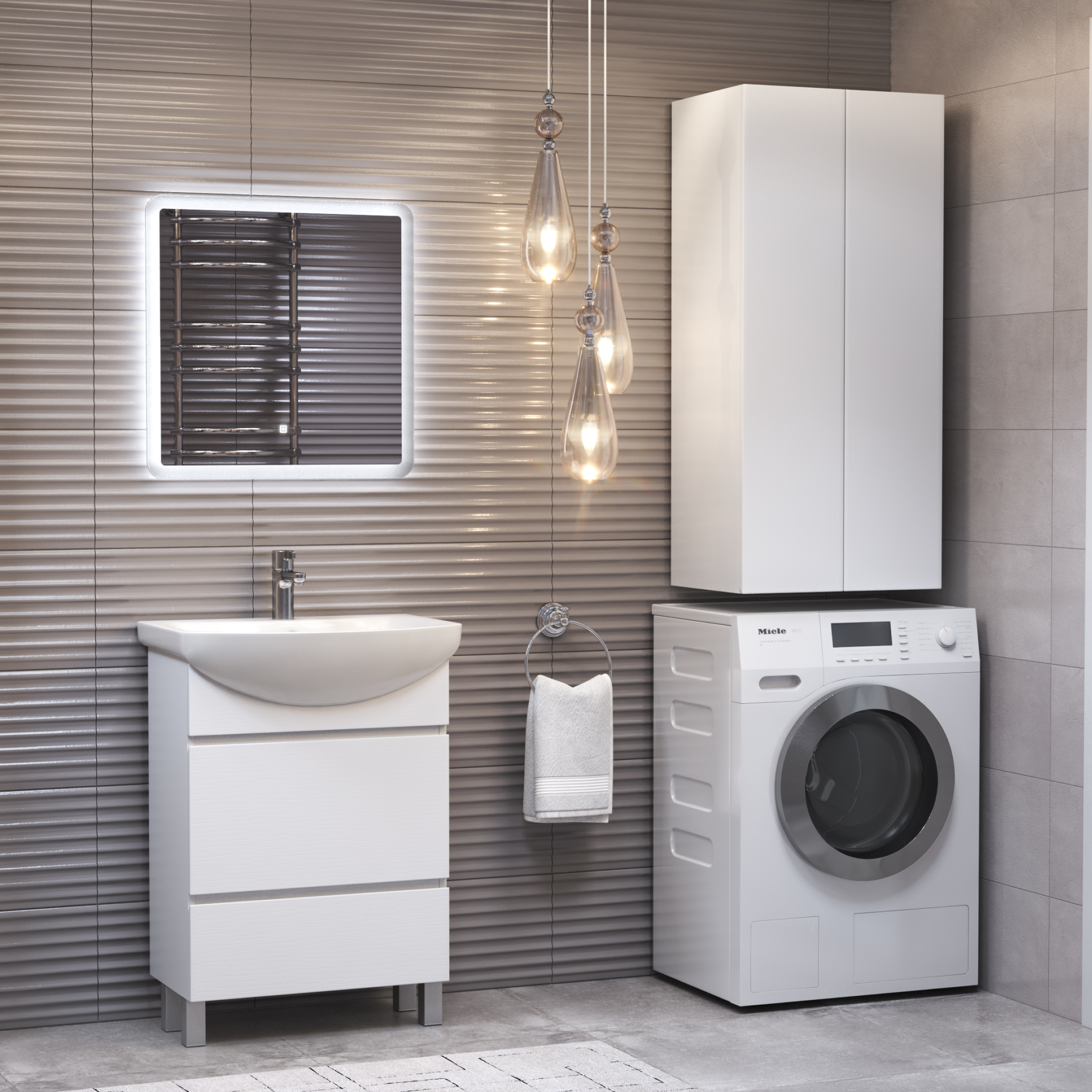 Шкаф VIGO Wing 50 подвесной белый (sh.WIN.50.2D белый)