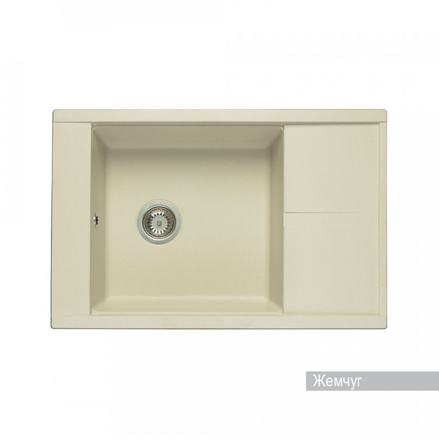 Мойка для кухни Делия 78 787x516x218 мм, прямоуг. с крылом, жемчуг