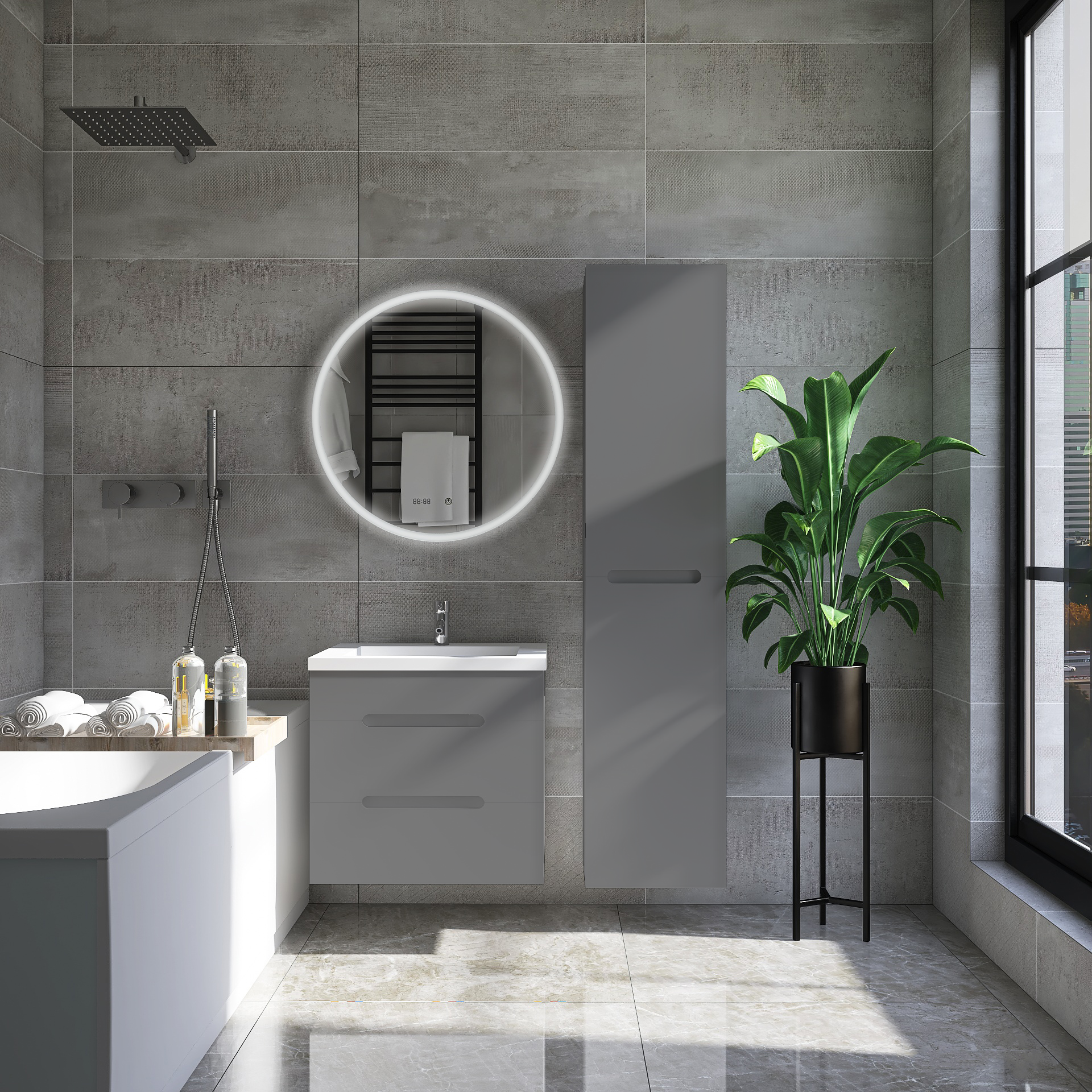 Шкаф-пенал VIANT МАРСЕЛЬ 30 подвесной графит (VMAR300G-PEN)