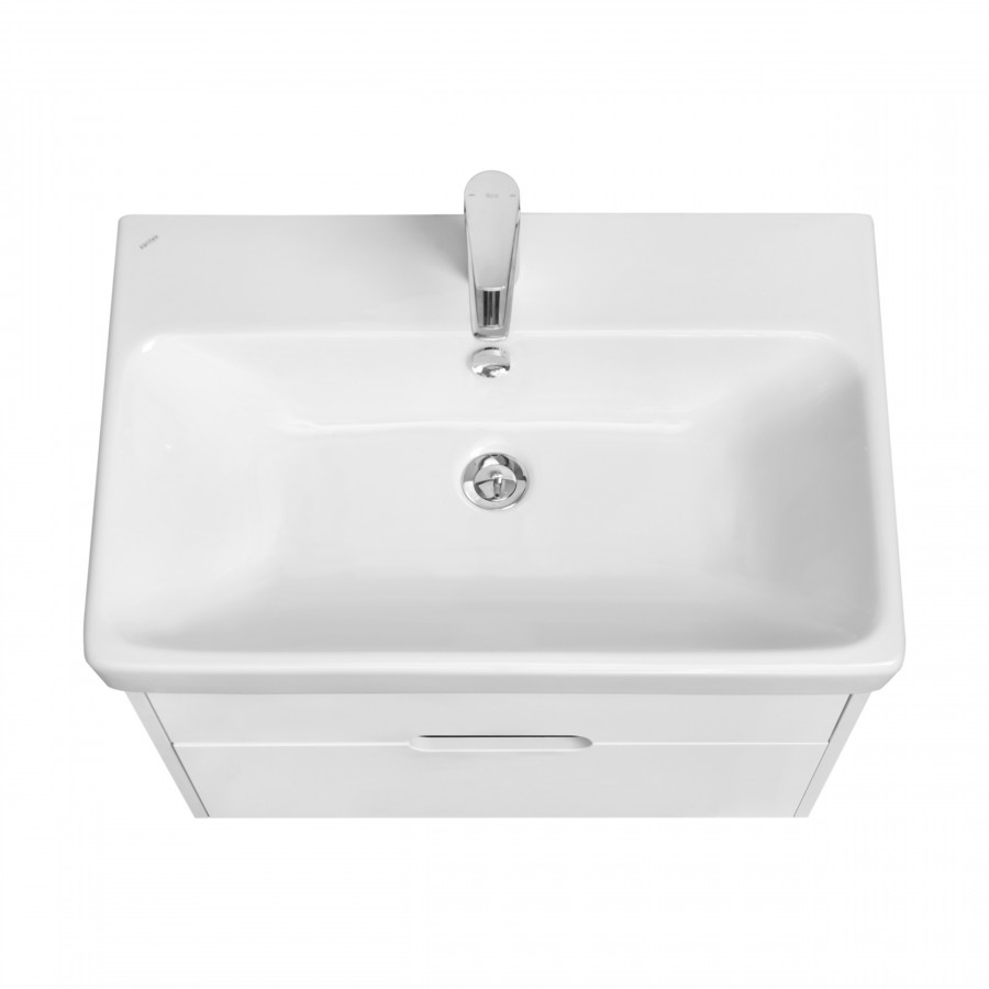 Тумба ОЛИВИЯ 70, подвесная, 2 ящ., белая матовая (под раковину АДРИАНА 70)