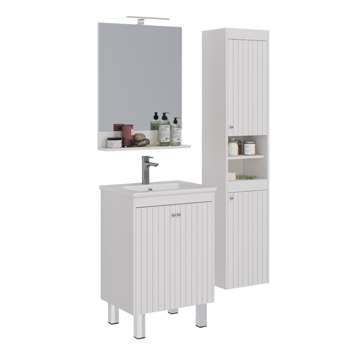 Пенал Lemark ROMANCE 35 см подвесной/напольный, 2-х дверный, открывание лев/прав, цвет корпуса, фаса