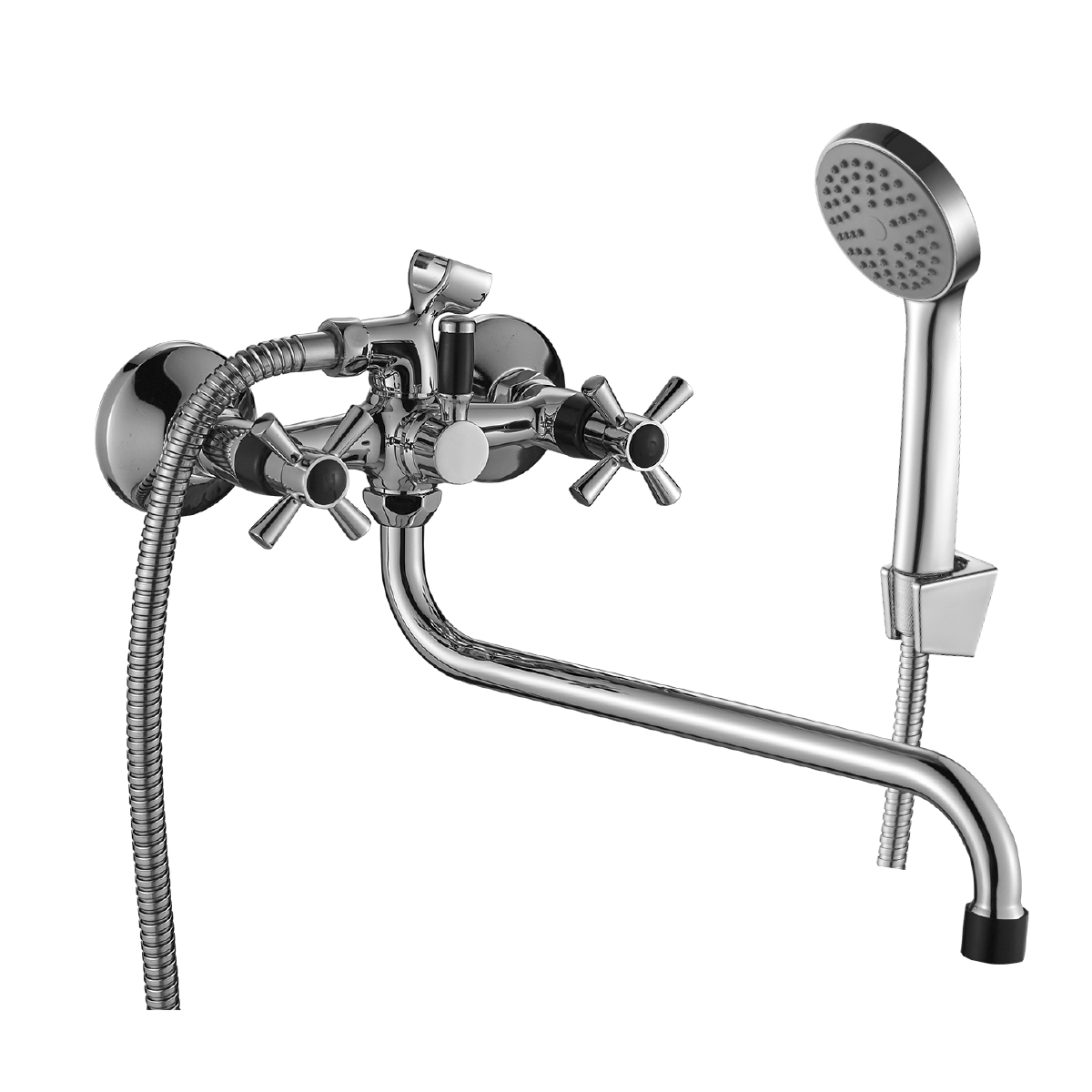 DR51 Смеситель для ванны, пов.излив 300мм, р/ДВ, хром, DR, DR51045-Black