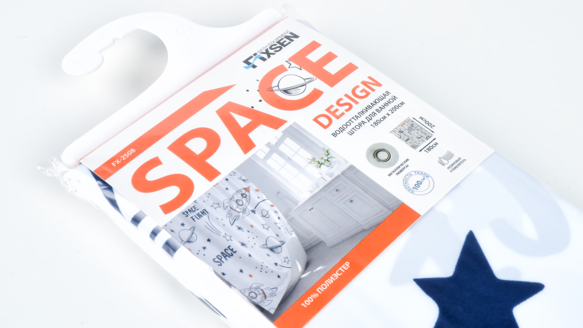 Штора для ванной Fixsen Space FX-2508