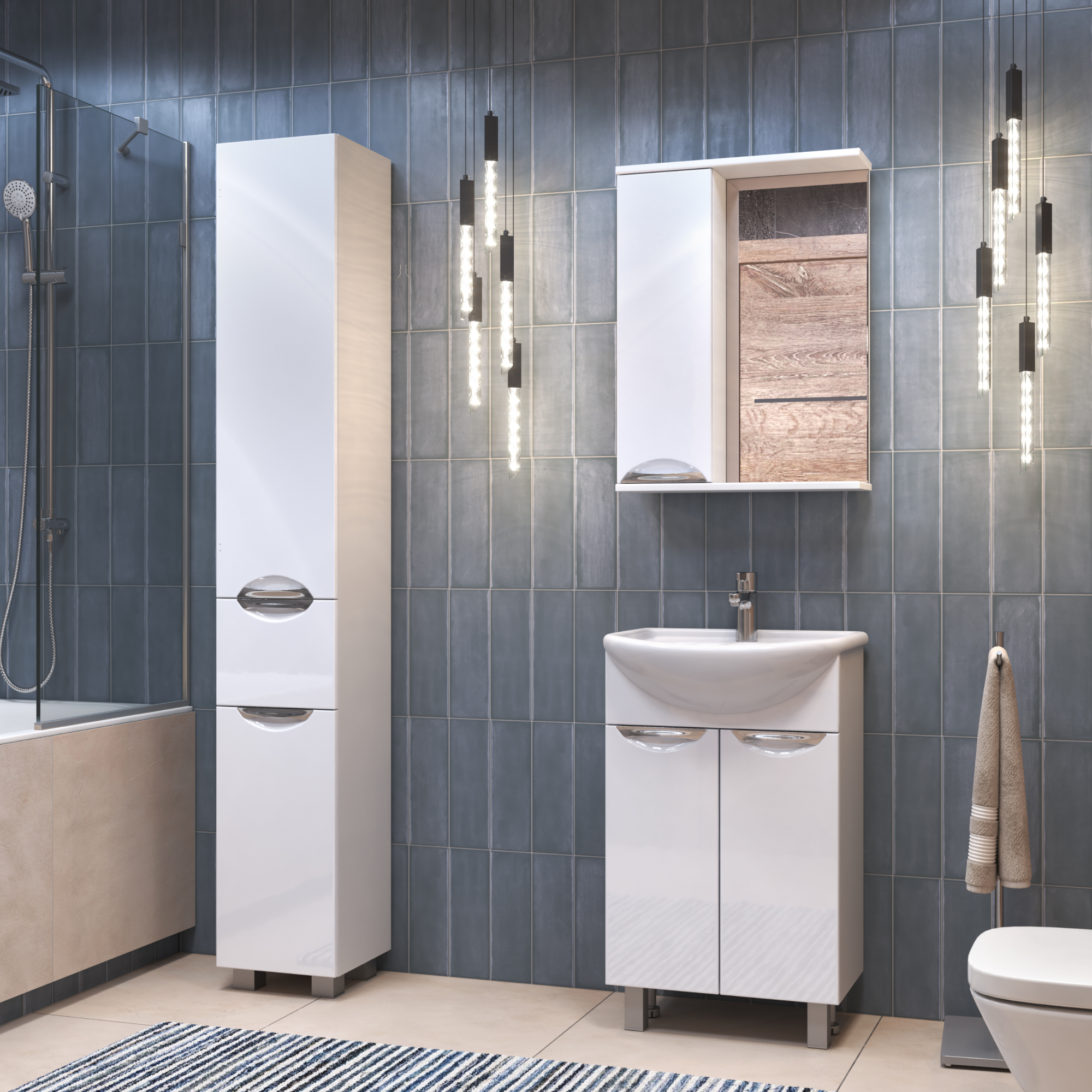 Зеркало со шкафом VIGO Callao 50 подвесное белый (z.CAL.50.L)