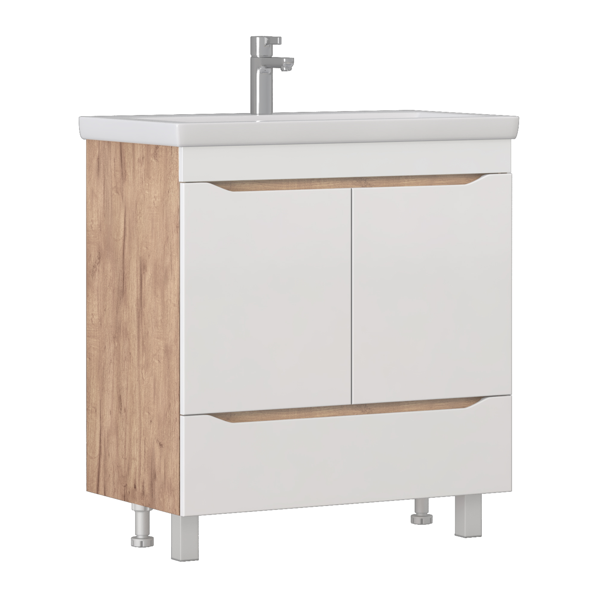 Тумба под раковину VIGO Grani 80 напольная дуб золотой (286 дуб золотой)