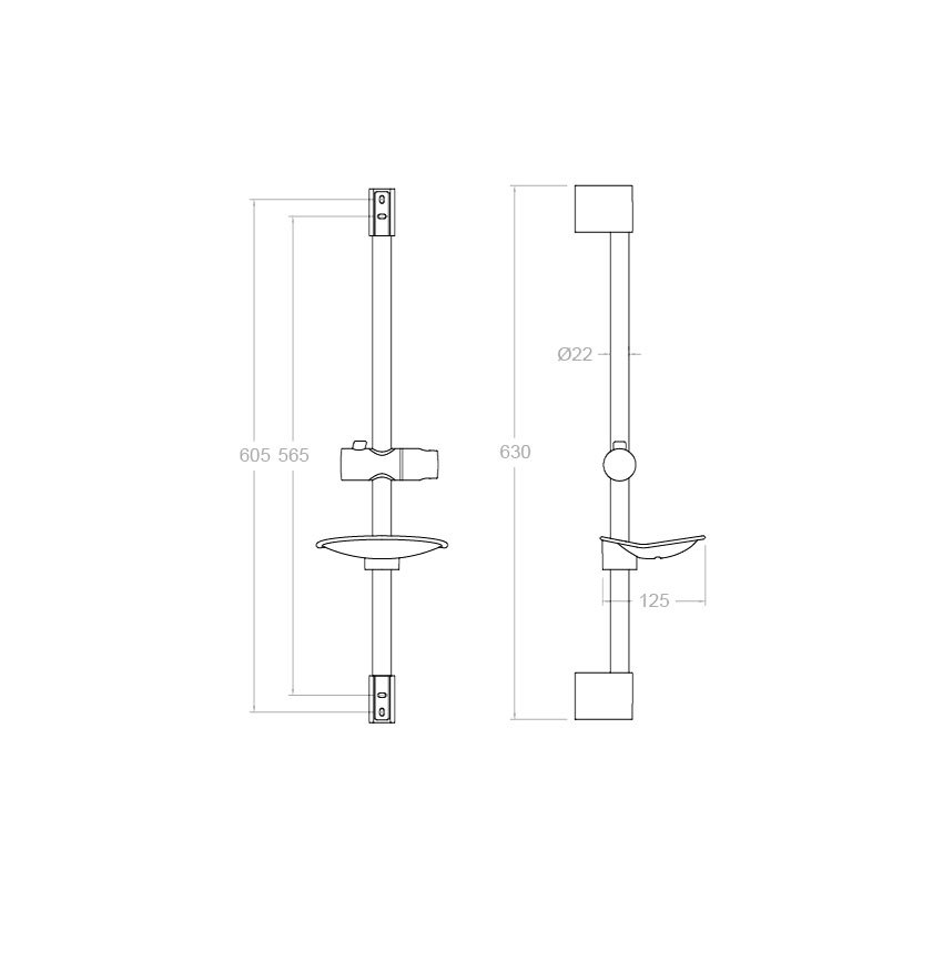 Душевая штанга из ABS-пластика 982402S