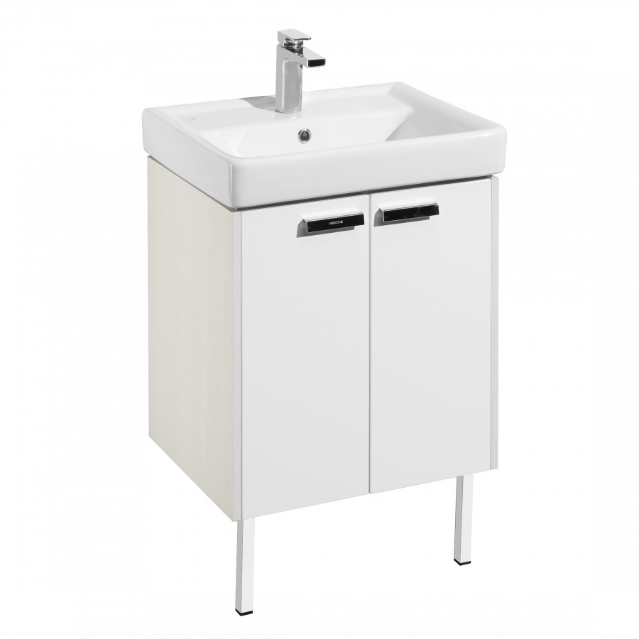 Тумба ЙОРК 60, белая, выбеленное дерево (под раковину ТИГОДА 60)