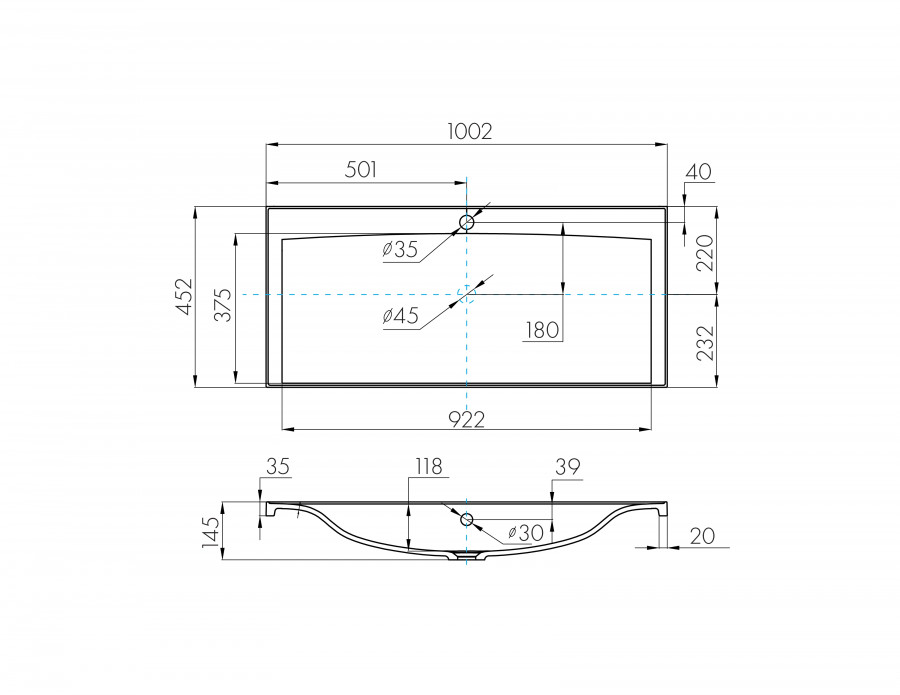 Раковина АЙРИС 100, белая