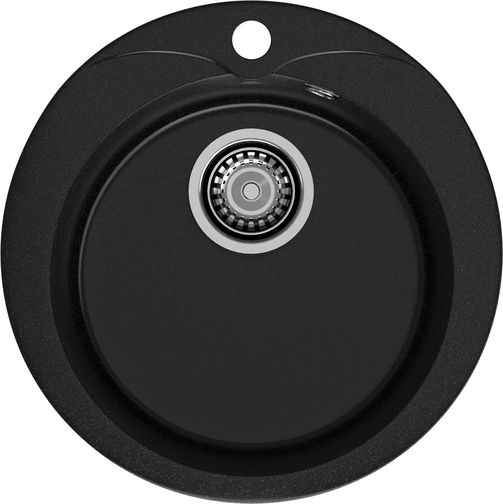 GRANFEST Мойка композит RONDO GF-R--480  D=480 мм  черный  арт.GF-