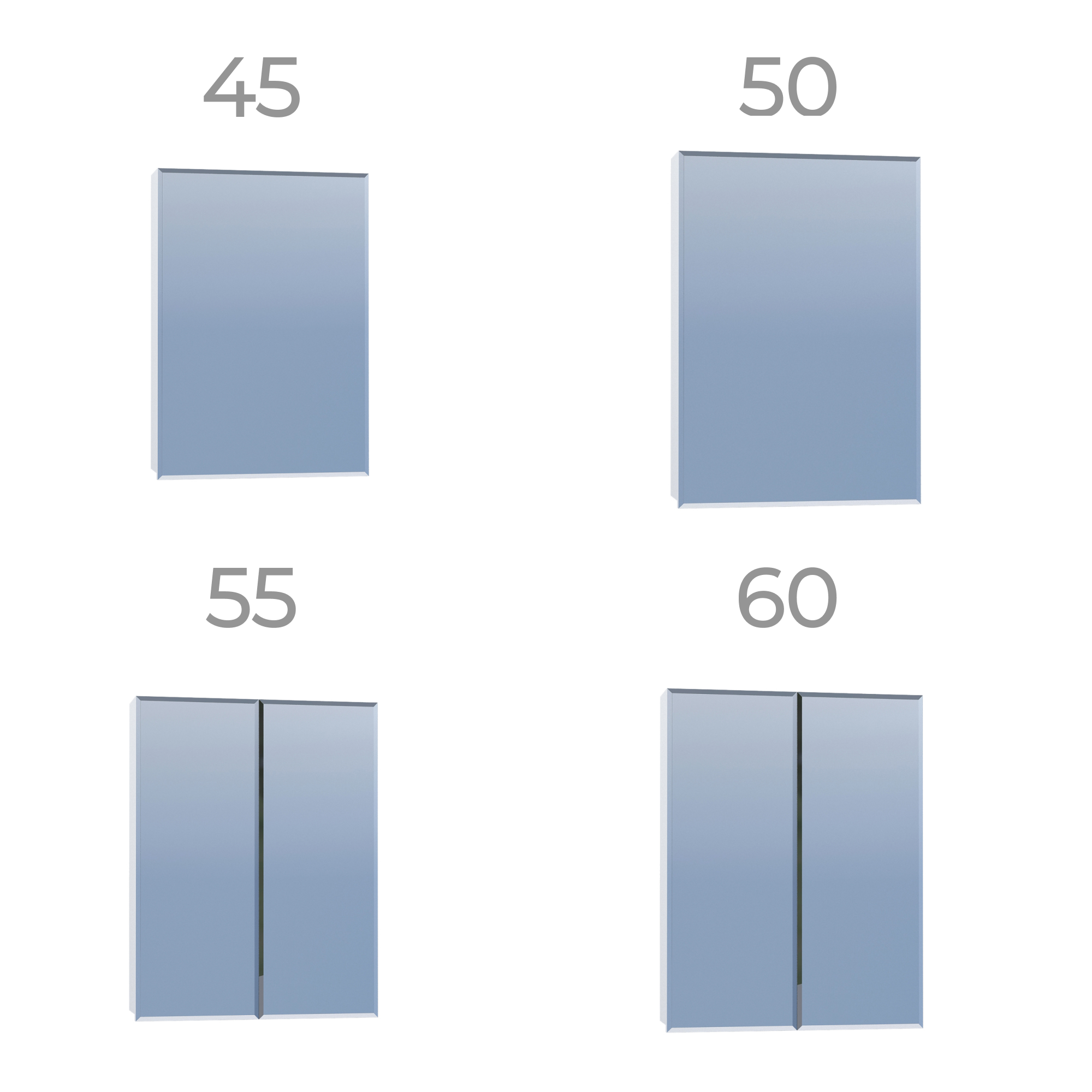 Зеркальный шкаф VIGO Grand 50 подвесной белый (zsh.GRA.50)