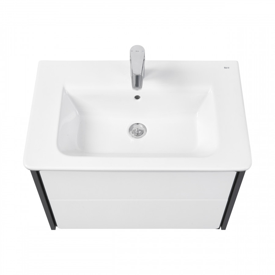 RONDA Тумба под раковину GAP 70, белый глянец/серый матовый, ROCA