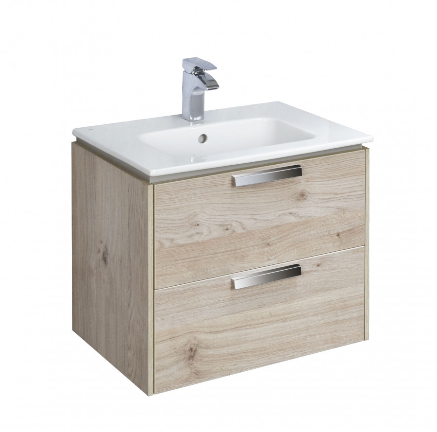 LAGO Тумба под раковину VICTORIA 60, светлый дуб, ROCA