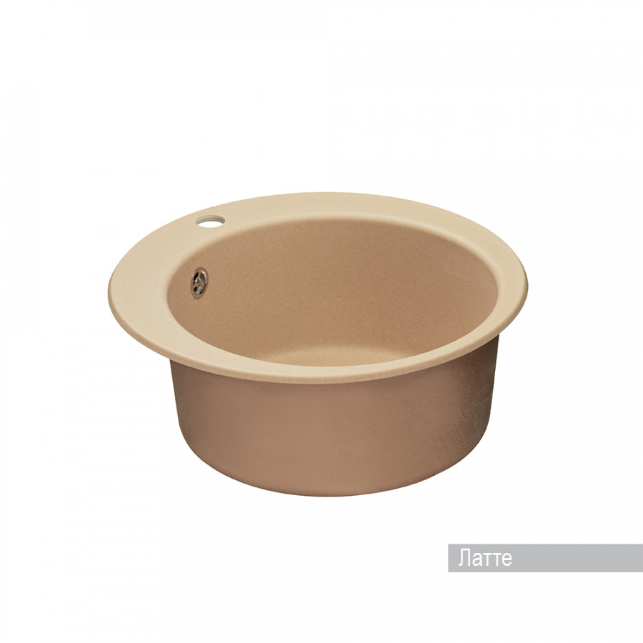 Мойка для кухни  Иверия 480x480x190 мм,круглая, латте